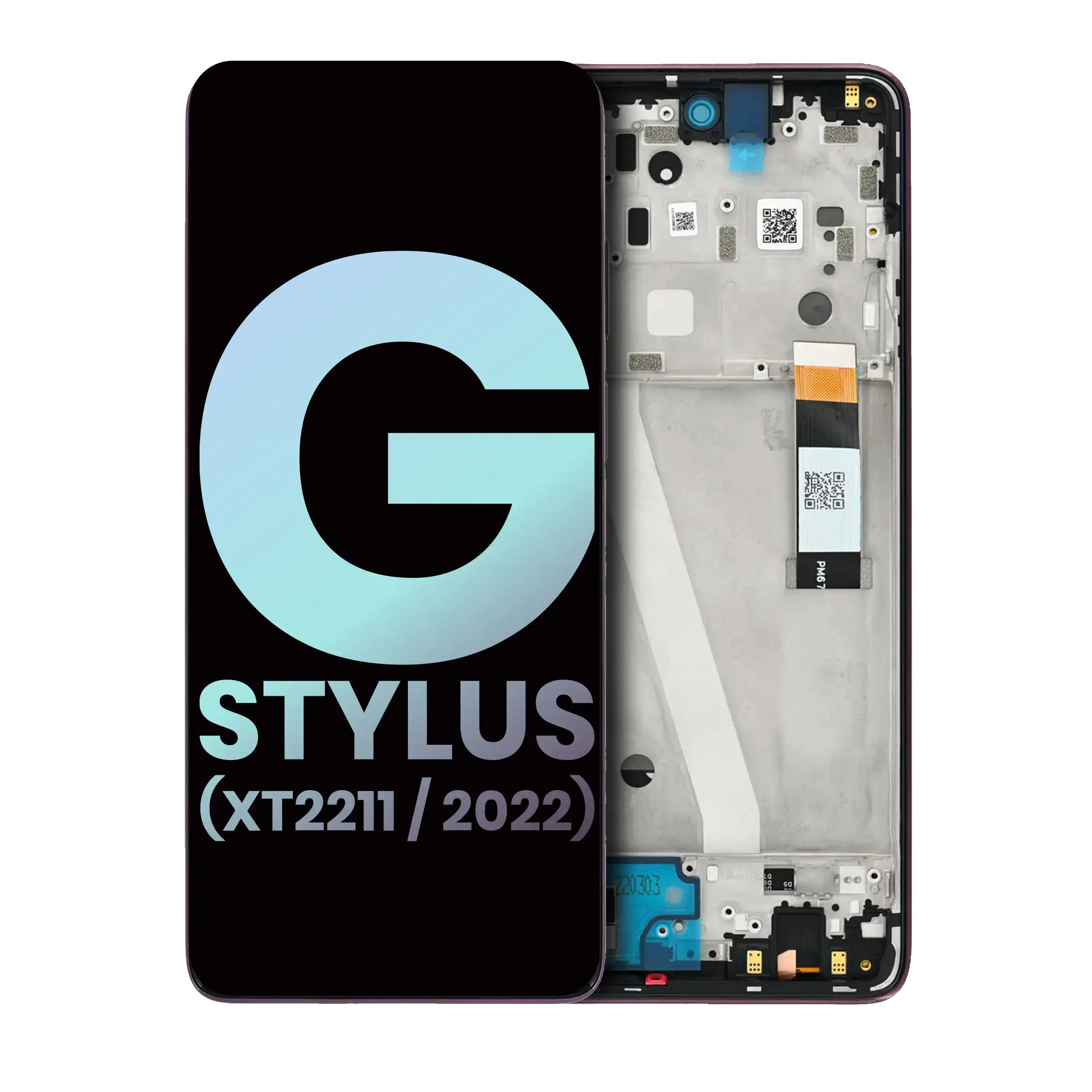 Motorola Moto G Stylus 4G LCD-Modul mit Rahmen OEM Metallic Rose