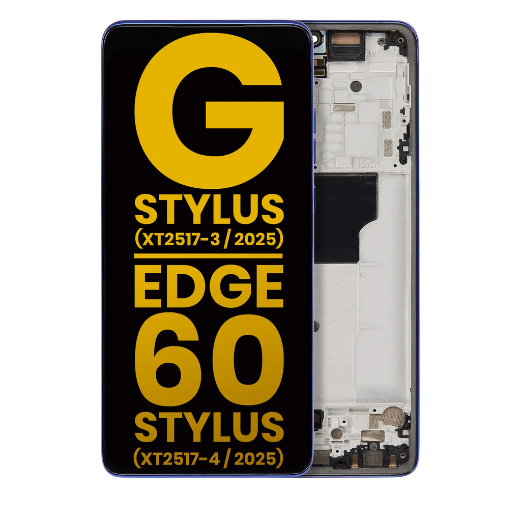 OLED Display with Frame for Motorola Moto G Stylus 5G (XT2517-3) and Moto Edge 60 Stylus (XT2517-4) (2025) – Refurbished (Surf the Web)