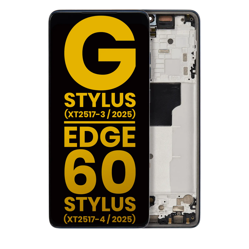 OLED Display with Frame (Refurbished) (Gibraltar Sea) for Motorola Moto G Stylus 5G (XT2517-3 / 2025) / Moto Edge 60 Stylus (XT2517-4 / 2025)