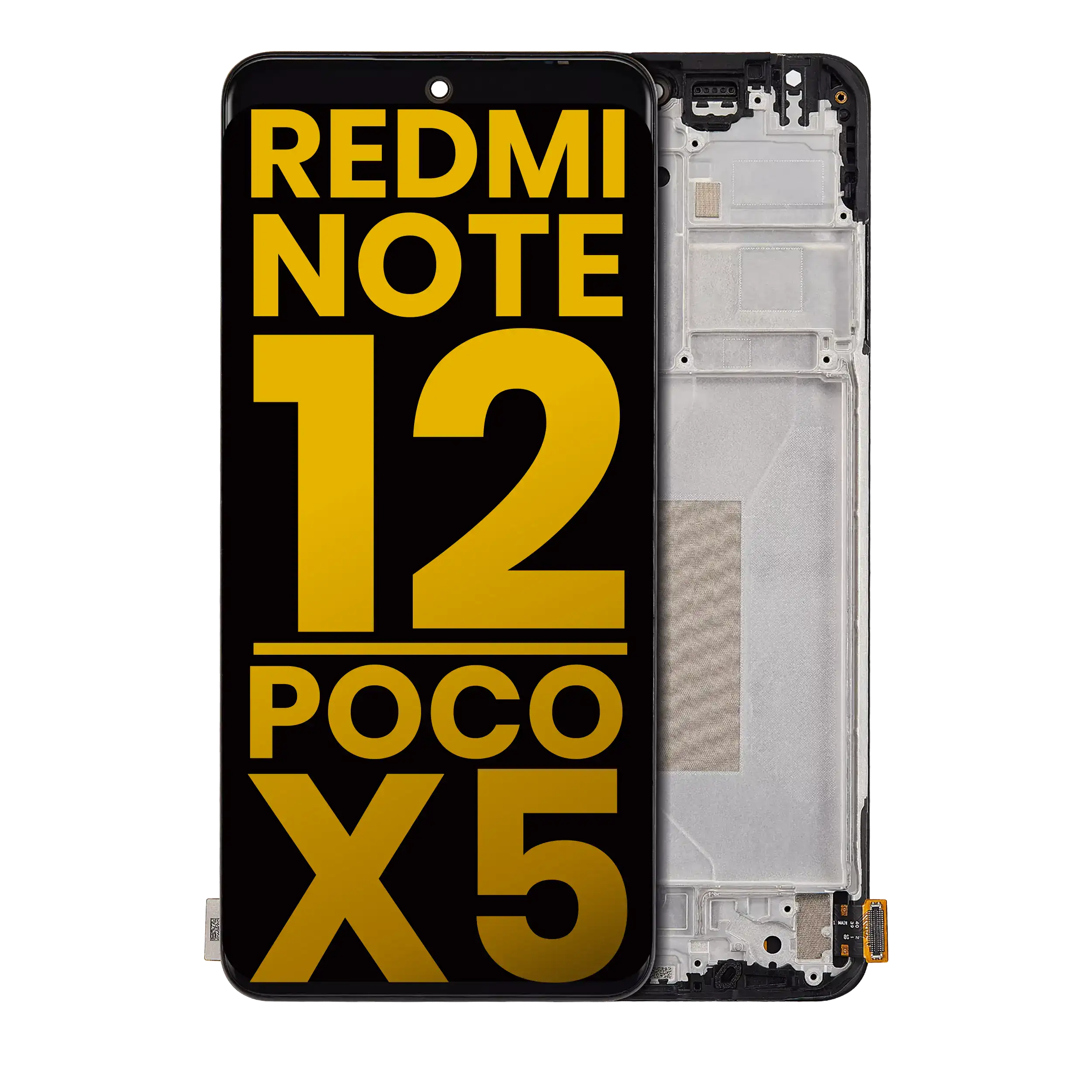 OLED Display with Frame for Xiaomi Redmi Note 12 5G / Poco X5 (Refurbished) (All Colors)