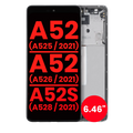 OLED-Display mit Rahmen für Samsung Galaxy A52/A52s - Weiß (Aftermarket Plus)