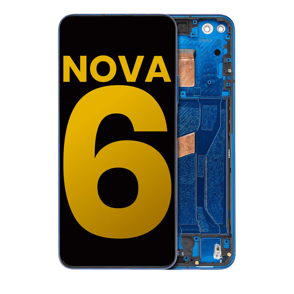 LCD Display with Frame for Huawei Nova 6 5G (Refurbished) (Blue)