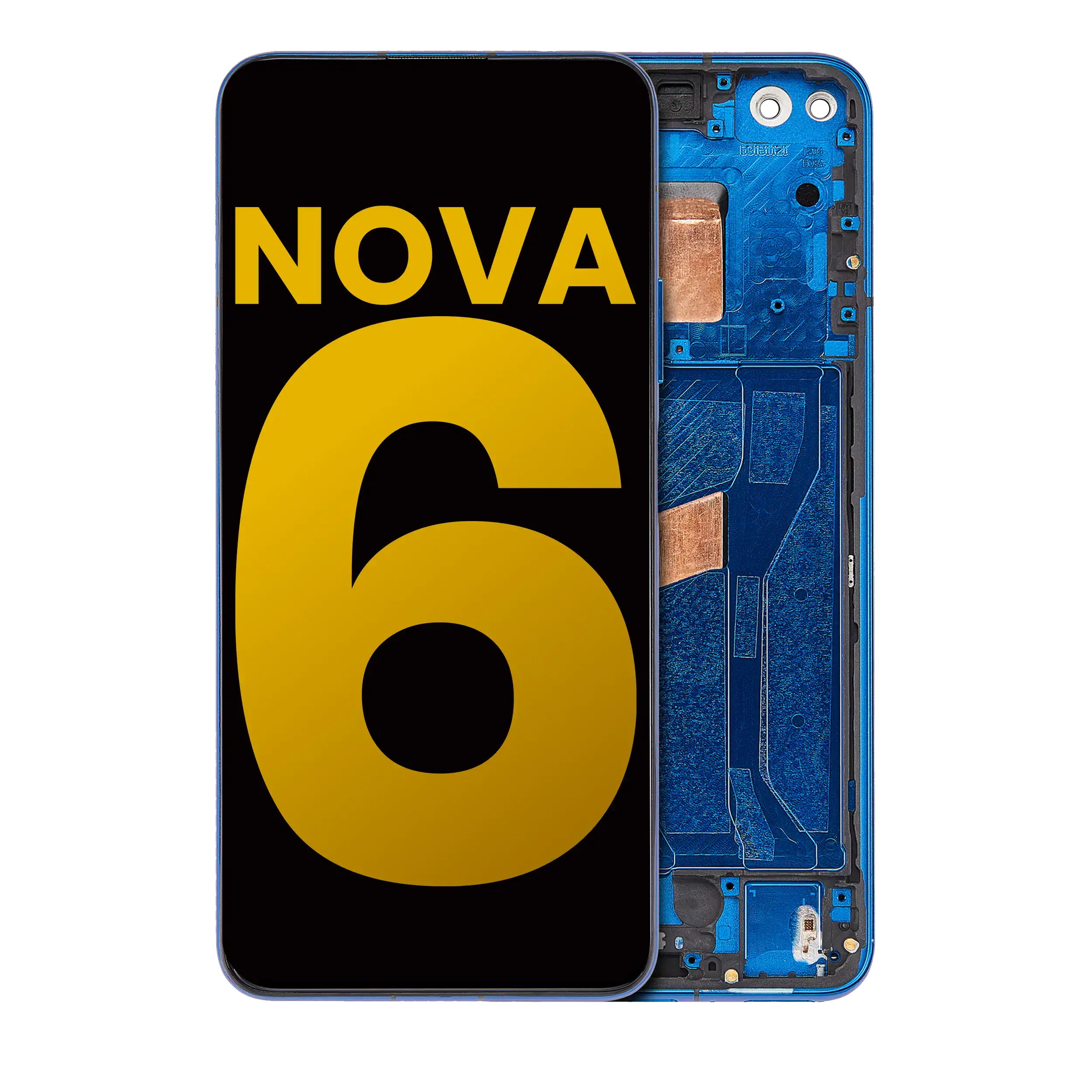 LCD Display with Frame for Huawei Nova 6 5G (Refurbished) (Blue)