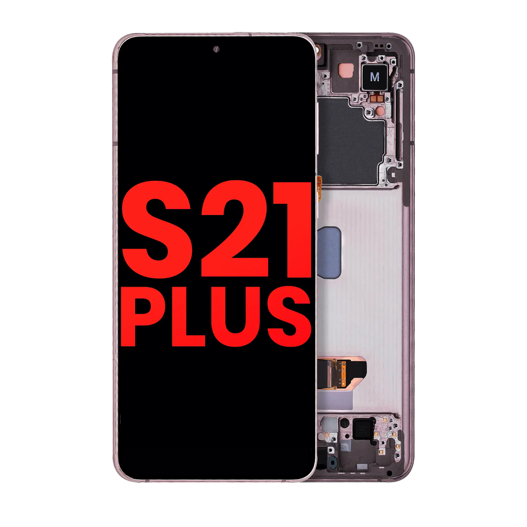 OLED Display with Frame for Samsung Galaxy S21 Plus 5G (Aftermarket Plus) (Phantom Violet / Pink / Gold)