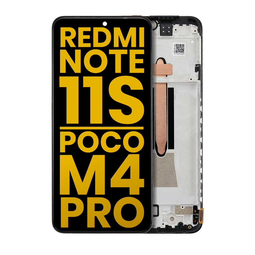 OLED Display with Frame for Xiaomi Redmi Note 11S 4G / Poco M4 Pro 4G (Refurbished) (All Colours)