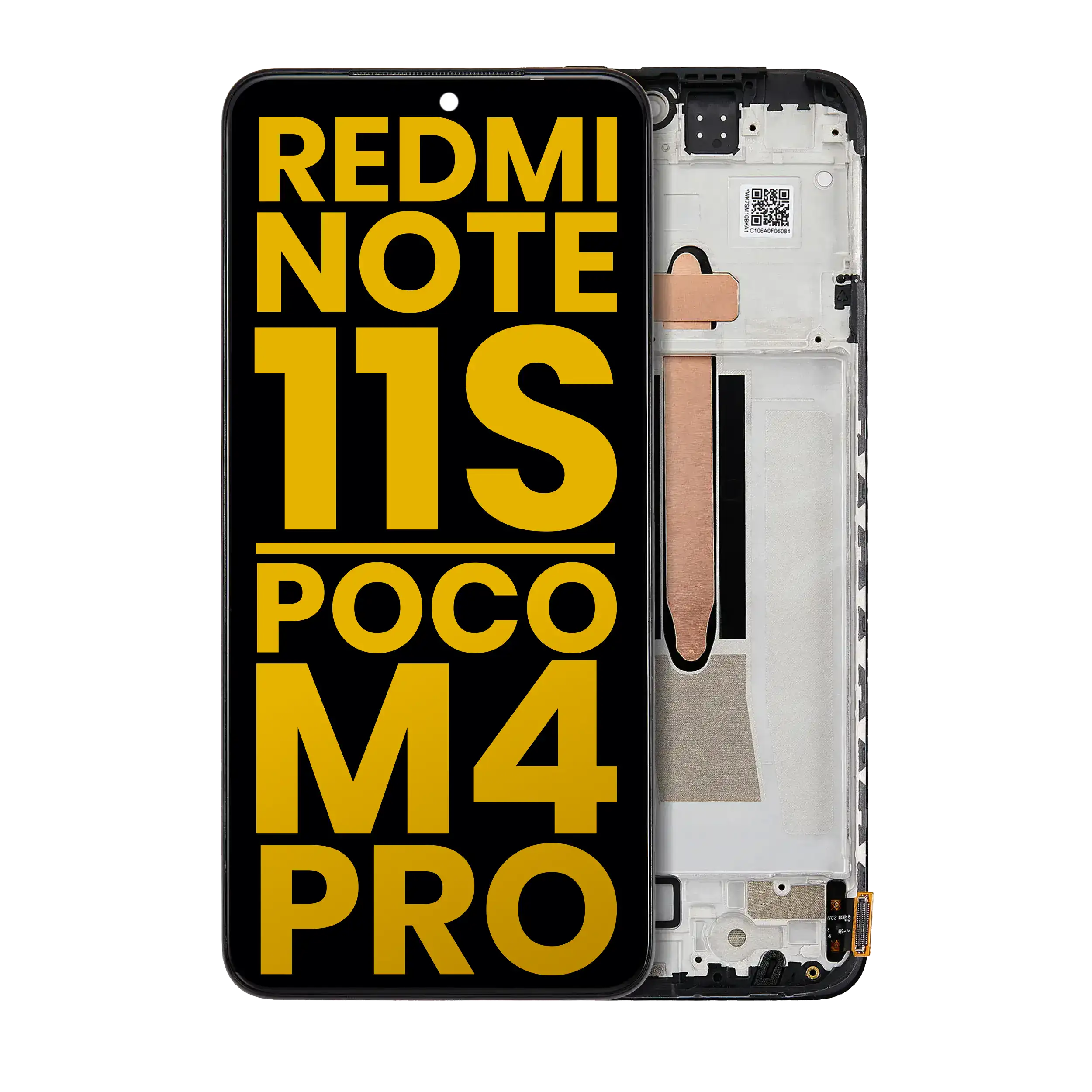 OLED Display with Frame for Xiaomi Redmi Note 11S 4G / Poco M4 Pro 4G (Refurbished) (All Colours)