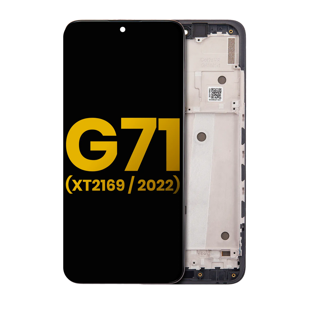 OLED-Display mit Rahmen für Motorola Moto G71 5G Refurbished Alle Farben