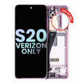 OLED Display with Frame for Samsung Galaxy S20 5G (Verizon 5G UW, Frame Only) (Service Pack) (Cloud Pink)