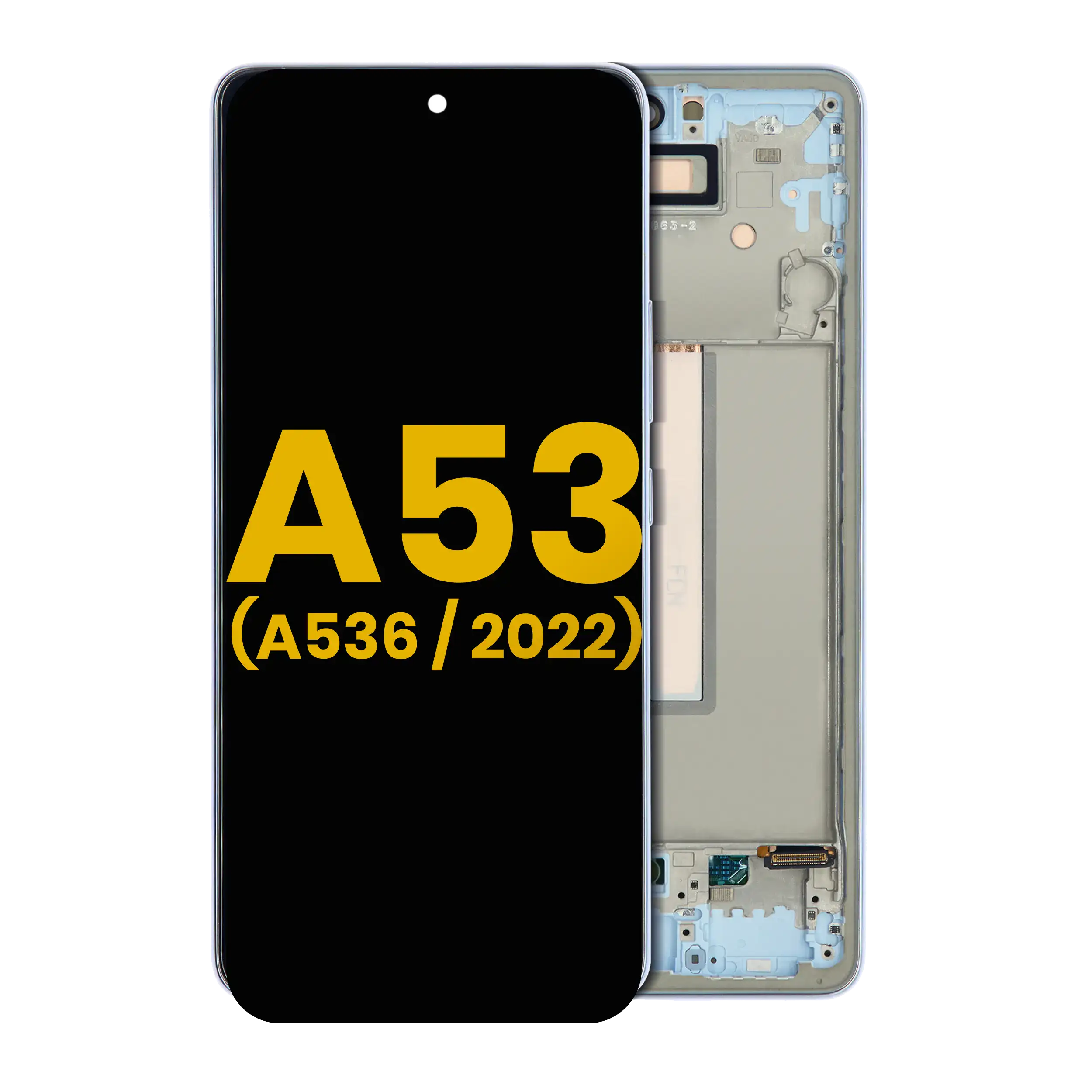 OLED-Display mit Rahmen für Samsung Galaxy A53 5G (Refurbished) (Blau)