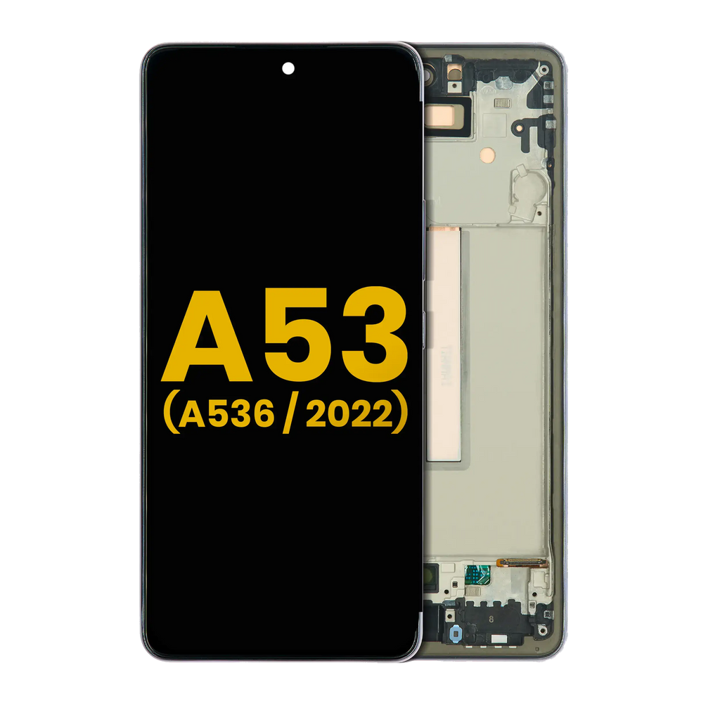 OLED Display with Frame for Samsung Galaxy A53 5G (A536/2022) (Refurbished) (Black)