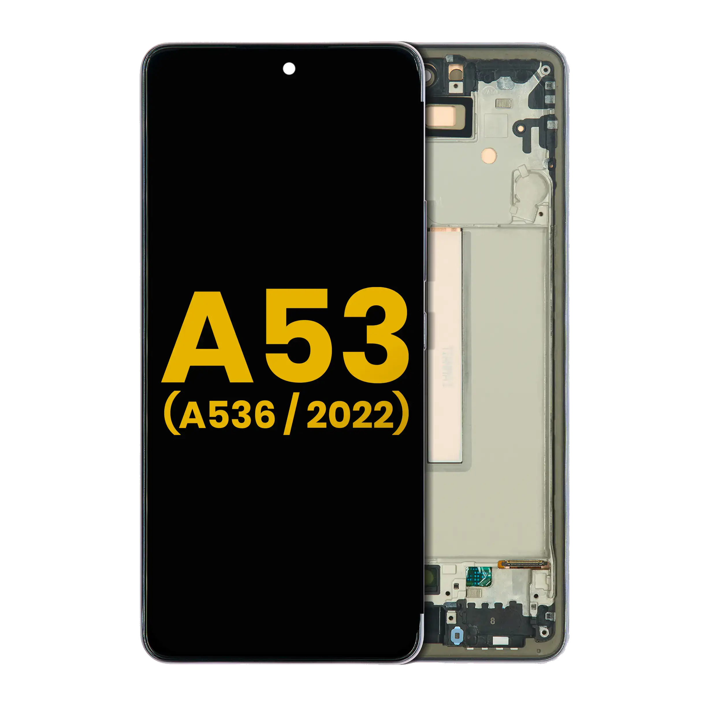 OLED Display with Frame for Samsung Galaxy A53 5G (A536/2022) (Refurbished) (Black)