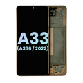 OLED-Display mit Rahmen Samsung A33 5G Service Pack Peach