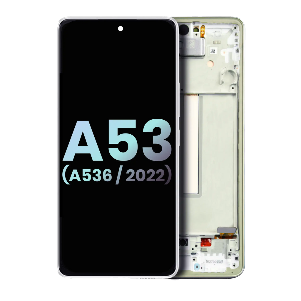 OLED-Display mit Rahmen für Samsung Galaxy A53 5G (Service Pack) Weiß