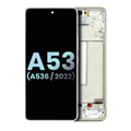 OLED-Display mit Rahmen für Samsung Galaxy A53 5G (Service Pack) Weiß
