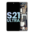OLED-Display mit Rahmen Samsung S21 Ultra Service Pack Phantom Black