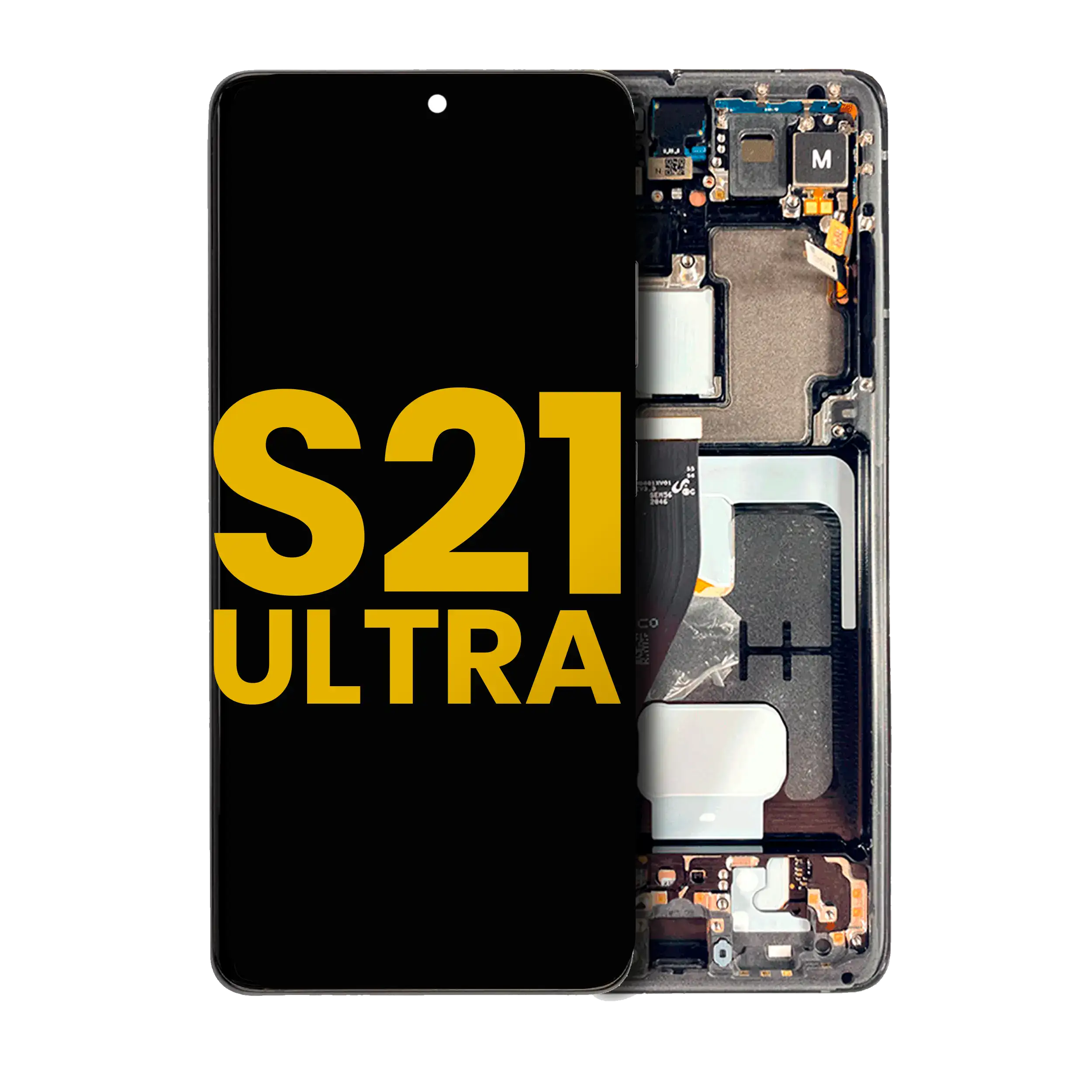 OLED-Display mit Rahmen Samsung Galaxy S21 Ultra Refurbished Phantom Black