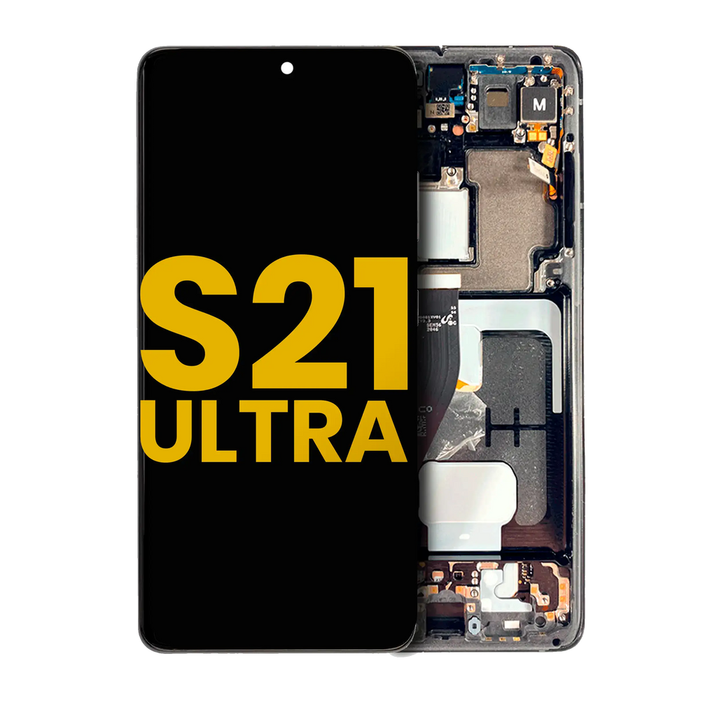 OLED-Display mit Rahmen Samsung Galaxy S21 Ultra Refurbished Phantom Black