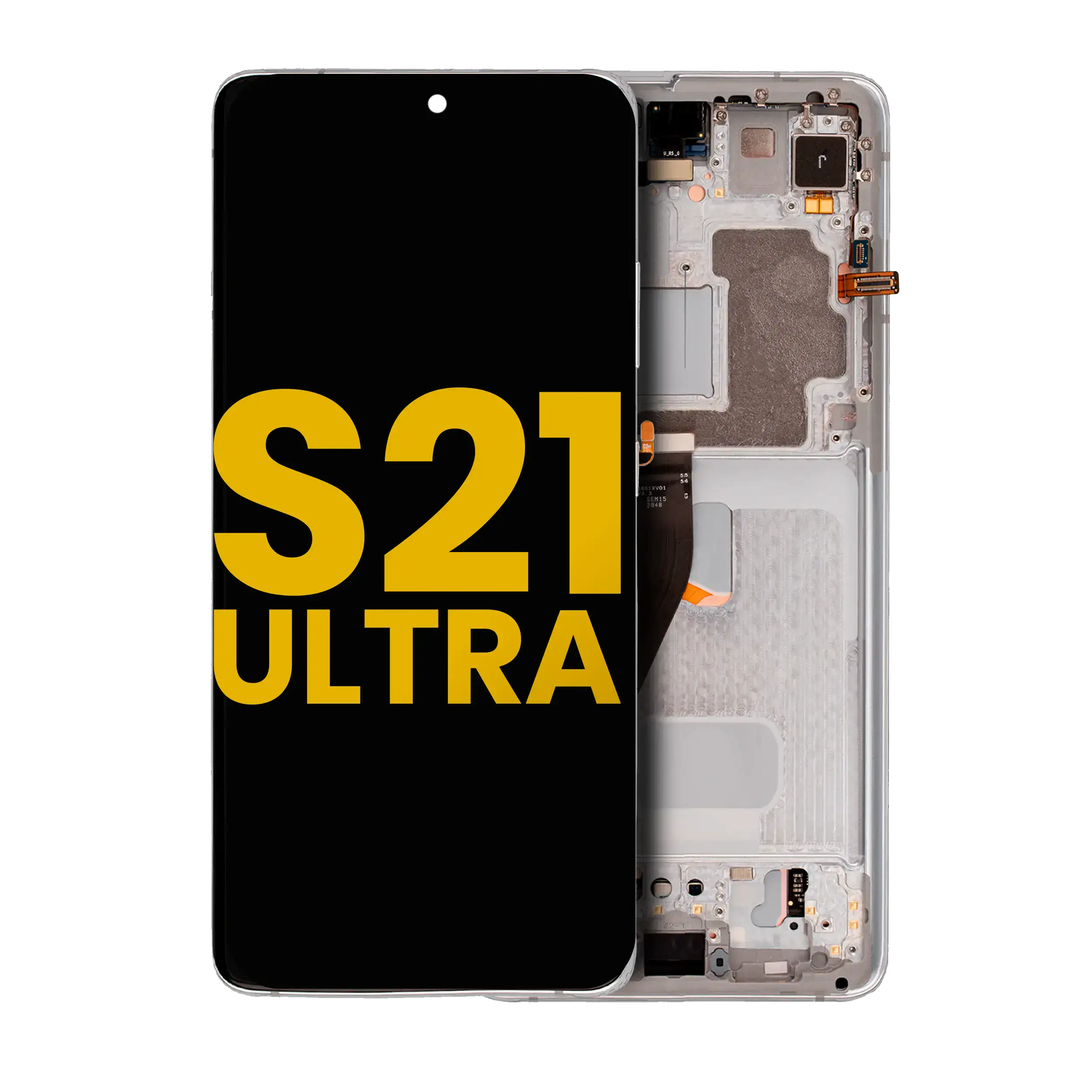 OLED-Display mit Rahmen für Samsung Galaxy S21 Ultra 5G (Refurb.) (Phantom Silve