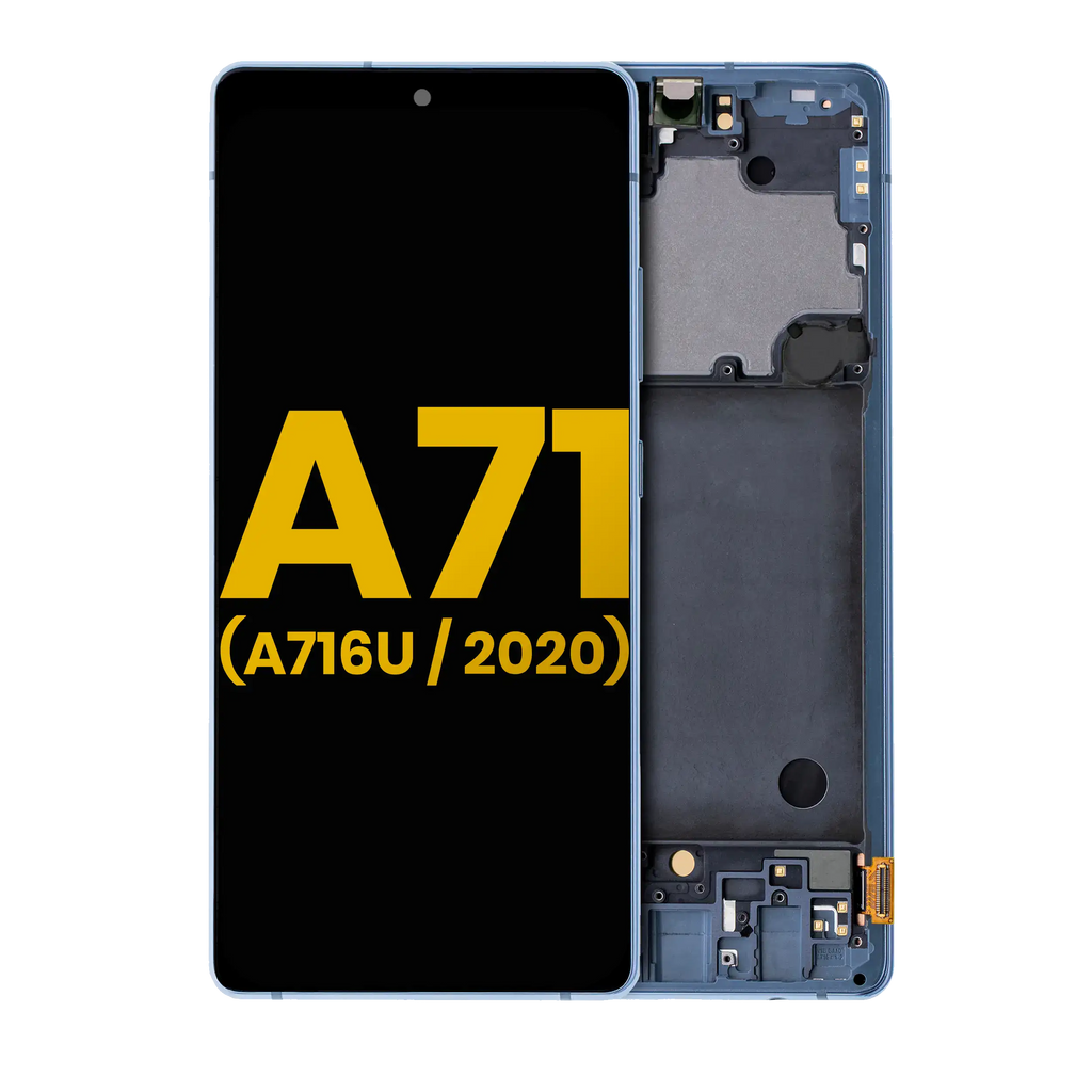 Samsung Galaxy A71 5G OLED-Display mit Rahmen Generalüberholt Prism Cube Blue