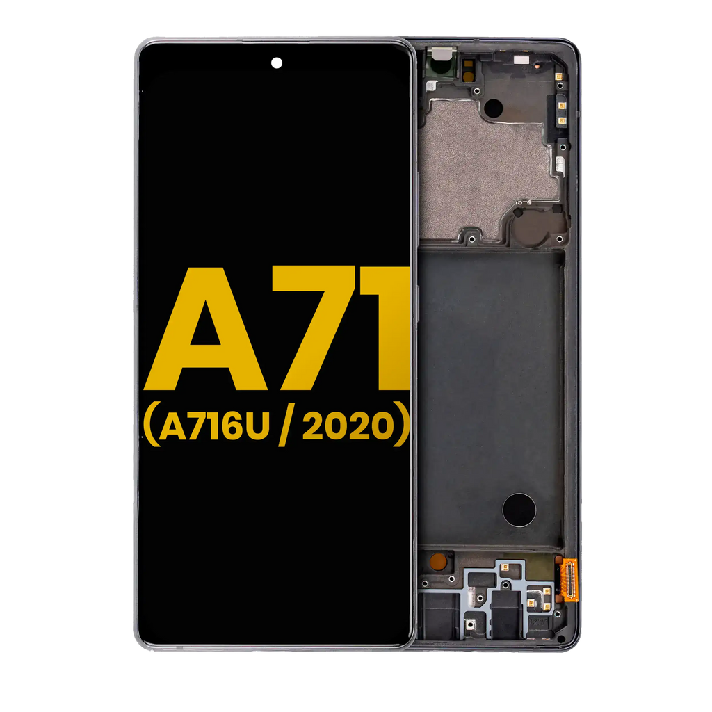 OLED Display with Frame for Samsung Galaxy A71 5G (A716U / 2020) (Refurbished) (Prism Cube Black)