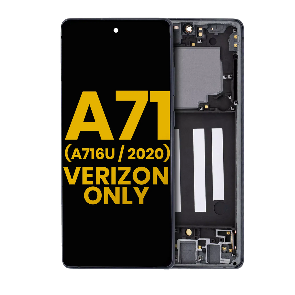 OLED-Display mit Rahmen für Samsung Galaxy A71 5G (wiederaufbereitet) Schwarz
