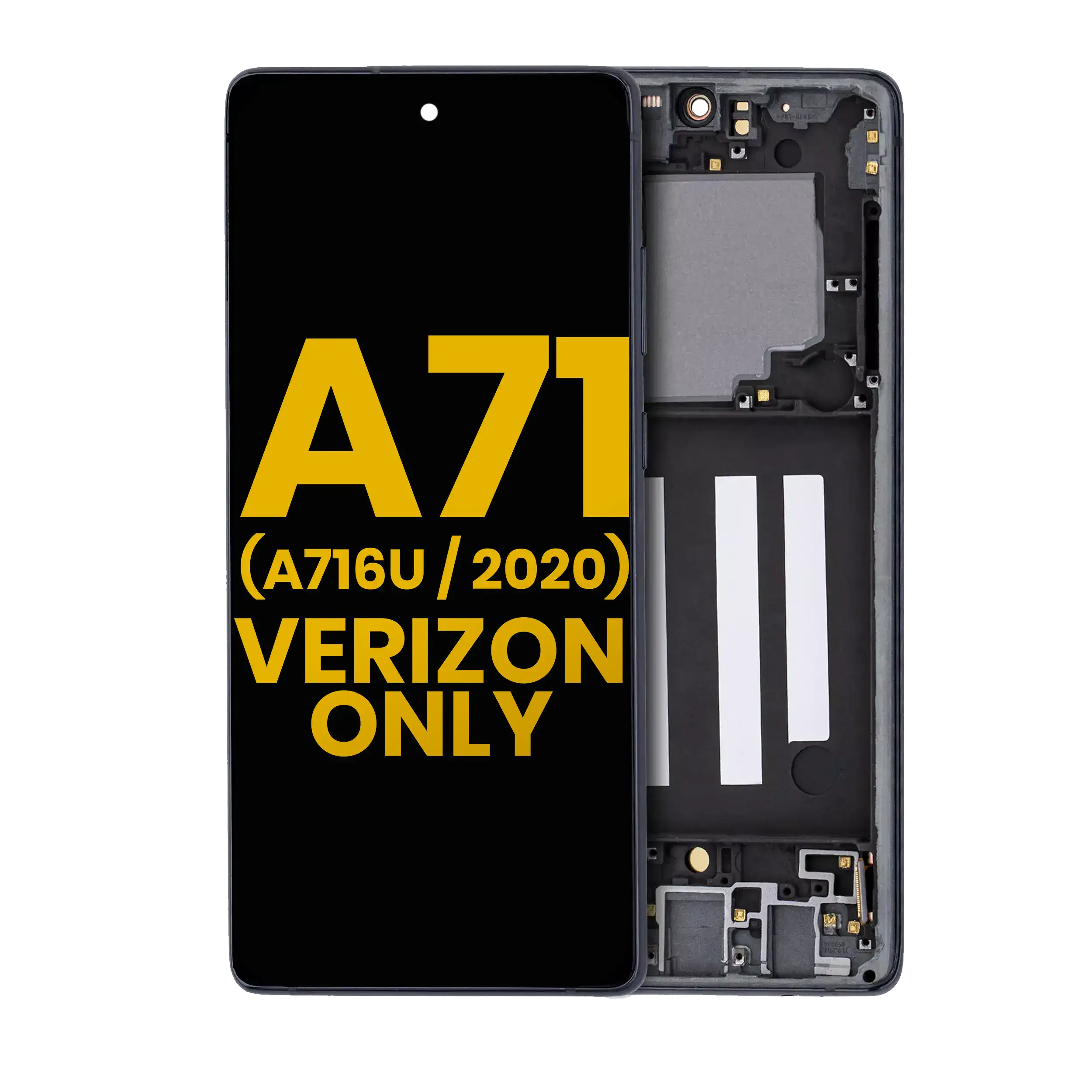 OLED-Display mit Rahmen für Samsung Galaxy A71 5G (wiederaufbereitet) Schwarz