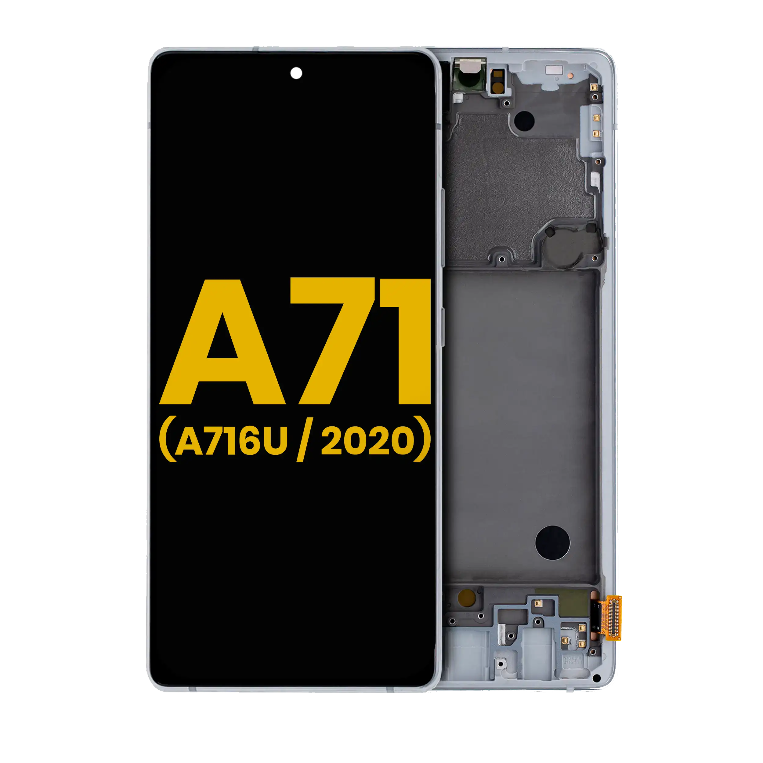 OLED Display with Frame for Samsung Galaxy A71 5G (A716U / 2020) (Refurbished) (Prism Cube Silver)