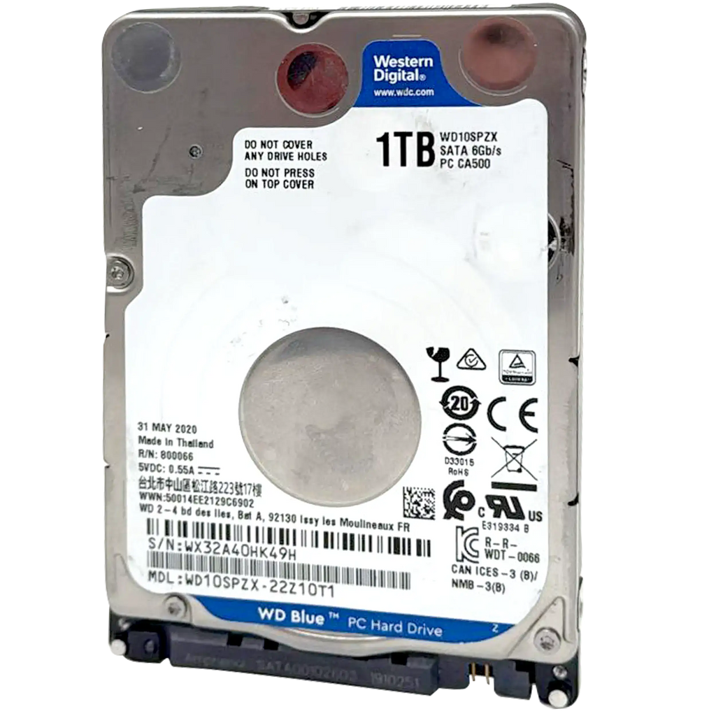 WD Blue 1TB 2.5-inch Internal Hard Drive 5400 RPM 7mm Refurbished