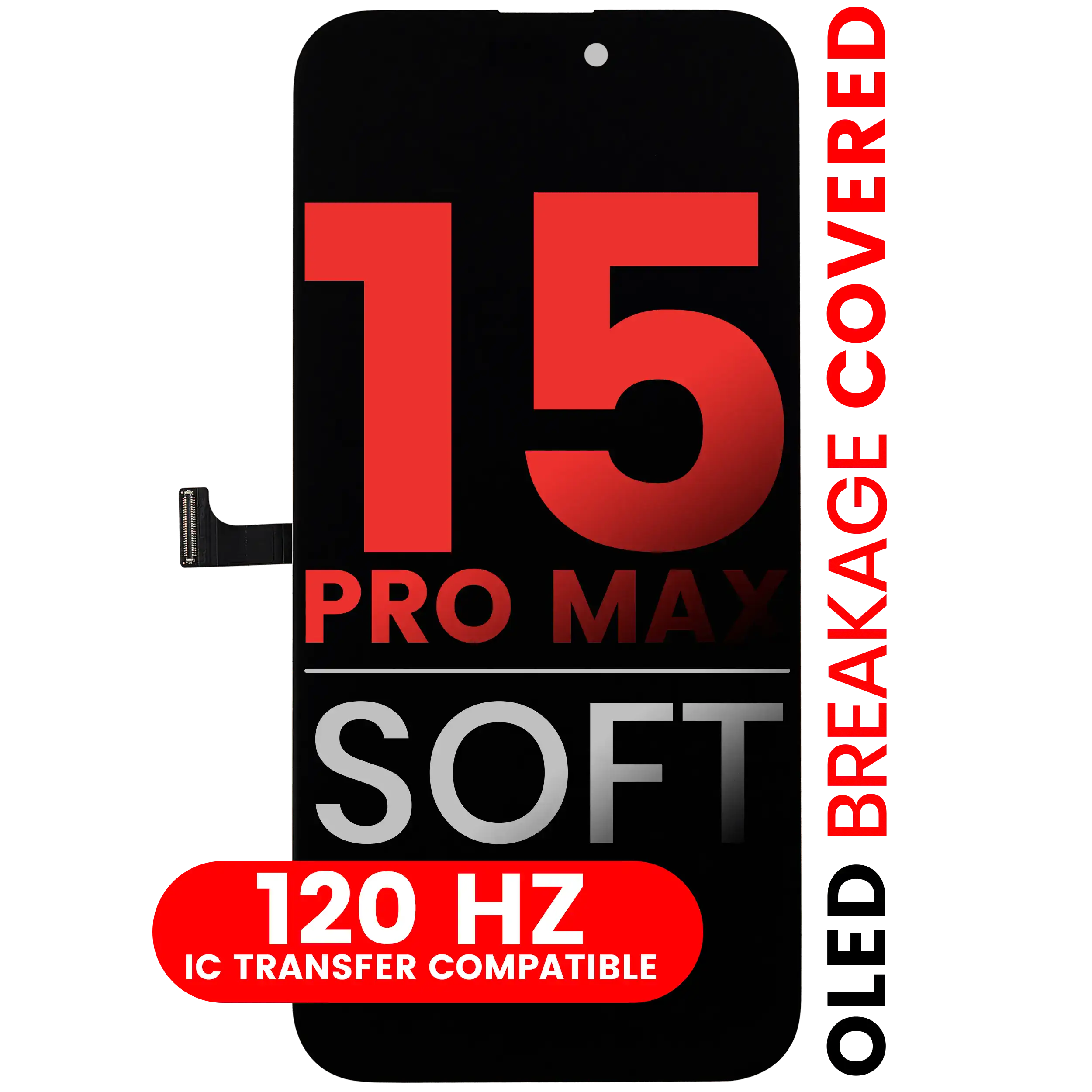 OLED Display for iPhone 15 Pro Max (Aftermarket PRO: XO7 Soft)
