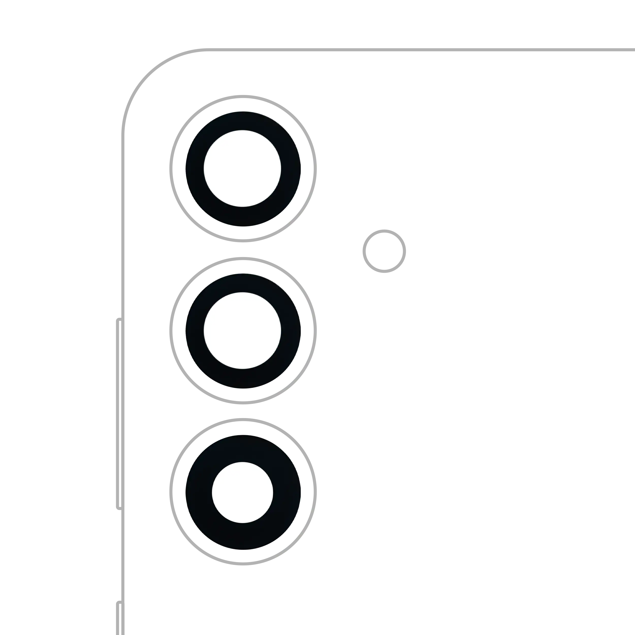 Rear Camera Lens (Glass Only) with Adhesive for Samsung Galaxy S25 5G (3-Piece Set) (All Colors)