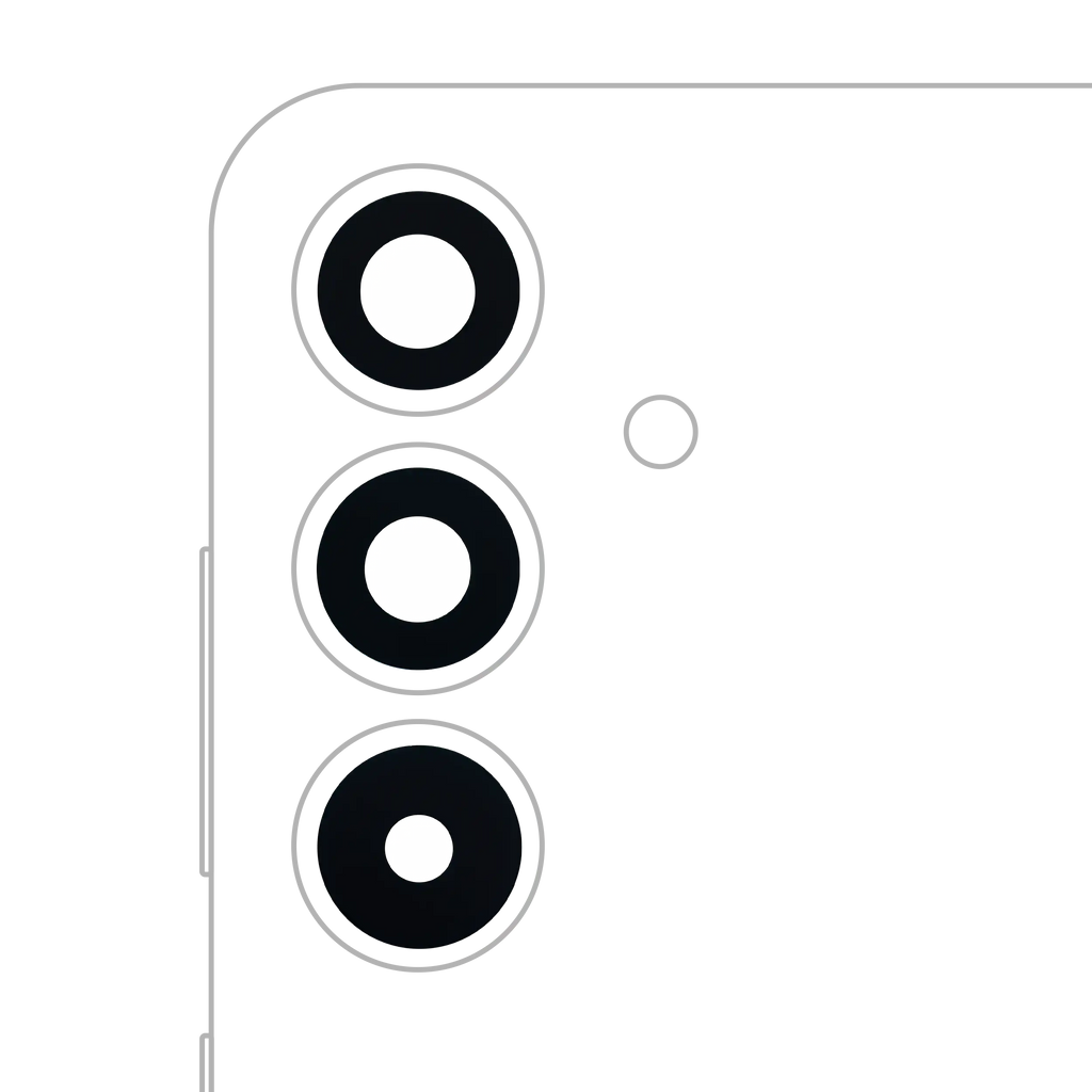 Kameraglas hinten mit Klebstreifen für Samsung S25 Plus (3er-Set, alle Farben)