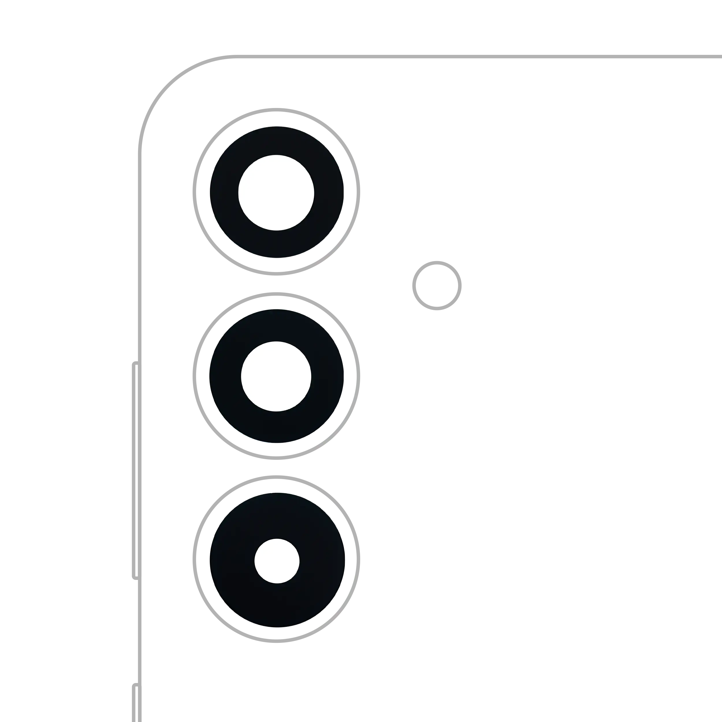 Kameraglas hinten mit Klebstreifen für Samsung S25 Plus (3er-Set, alle Farben)