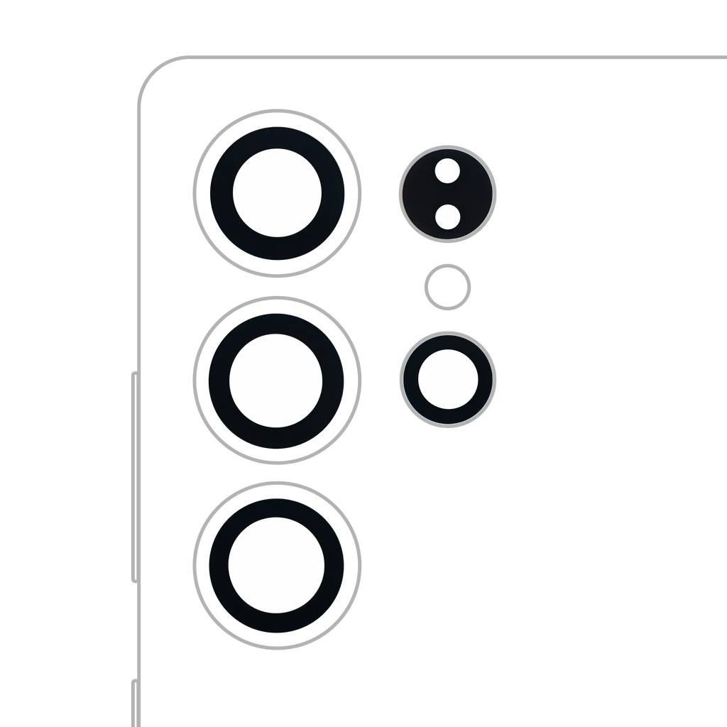 Rear Camera Lens Glass (only glass) with Adhesive for Samsung Galaxy S25 Ultra 5G (4 Piece Set) (All Colors)