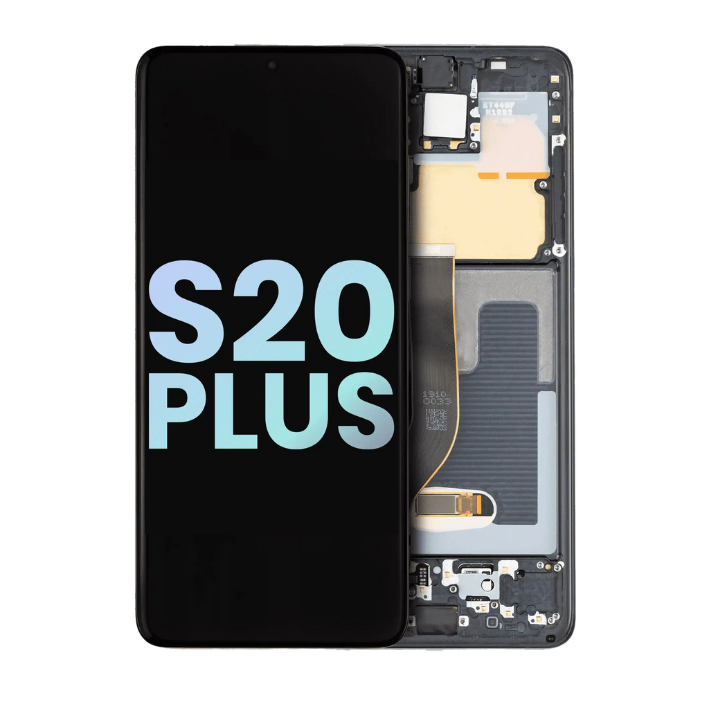 Samsung Galaxy S20 Plus 5G OLED-Display mit Rahmen, Service Pack, Cosmic Black