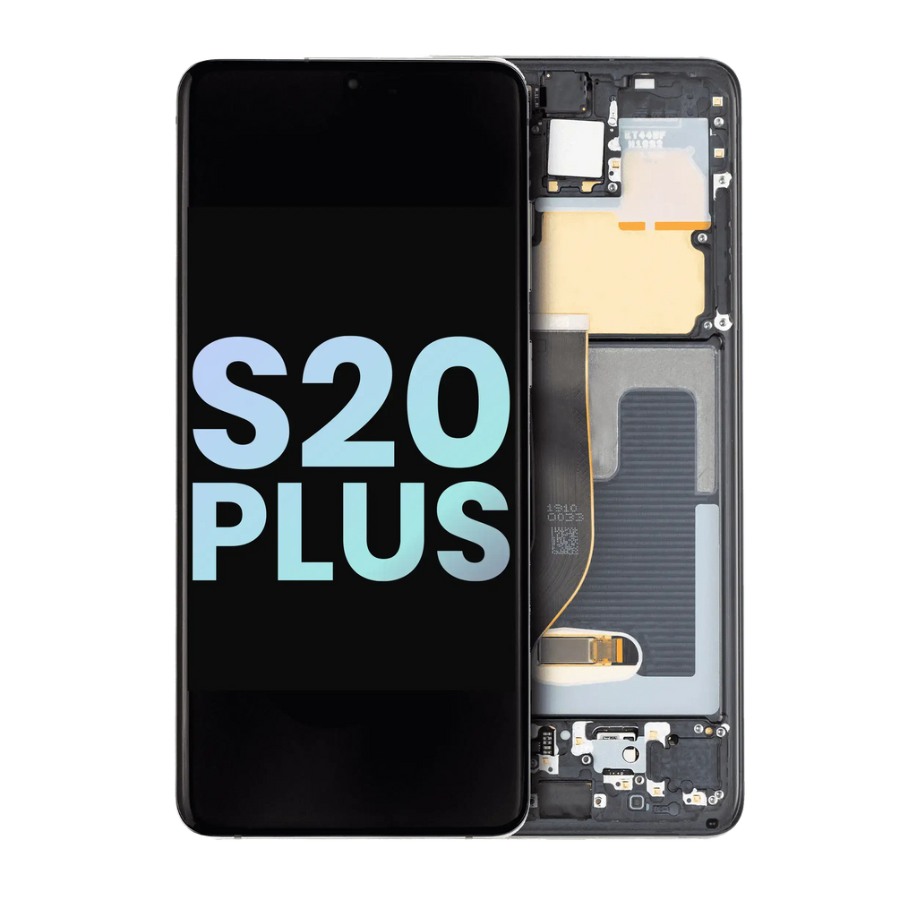 OLED-Display mit Rahmen für Samsung Galaxy S20 Plus 5G Service Pack Cosmic Gray