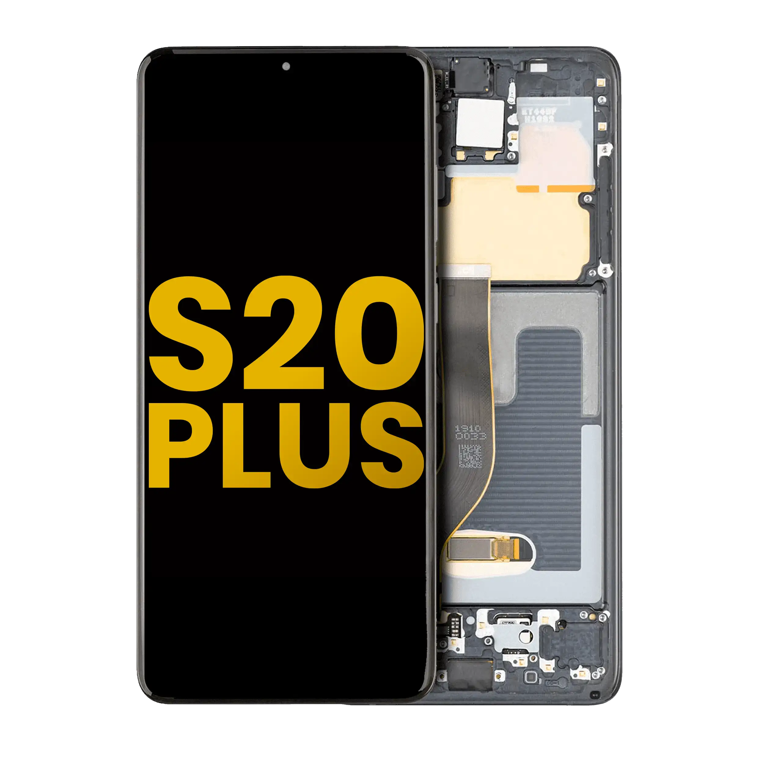 OLED-Display mit Rahmen für Samsung Galaxy S20 Plus 5G Refurbished Cosmic Black