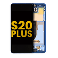 OLED-Display mit Rahmen für Samsung Galaxy S20 Plus 5G (Refurbished) (Aura Blue)