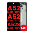OLED-Display mit Rahmen für Samsung Galaxy A52/A52s (Violet, Aftermarket Plus)
