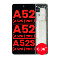 OLED-Display mit Rahmen Samsung Galaxy A52/A52S Weiß Premium
