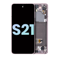 OLED-Display mit Rahmen für Samsung Galaxy S21 5G (Svc Pack) (Phantom Violet)