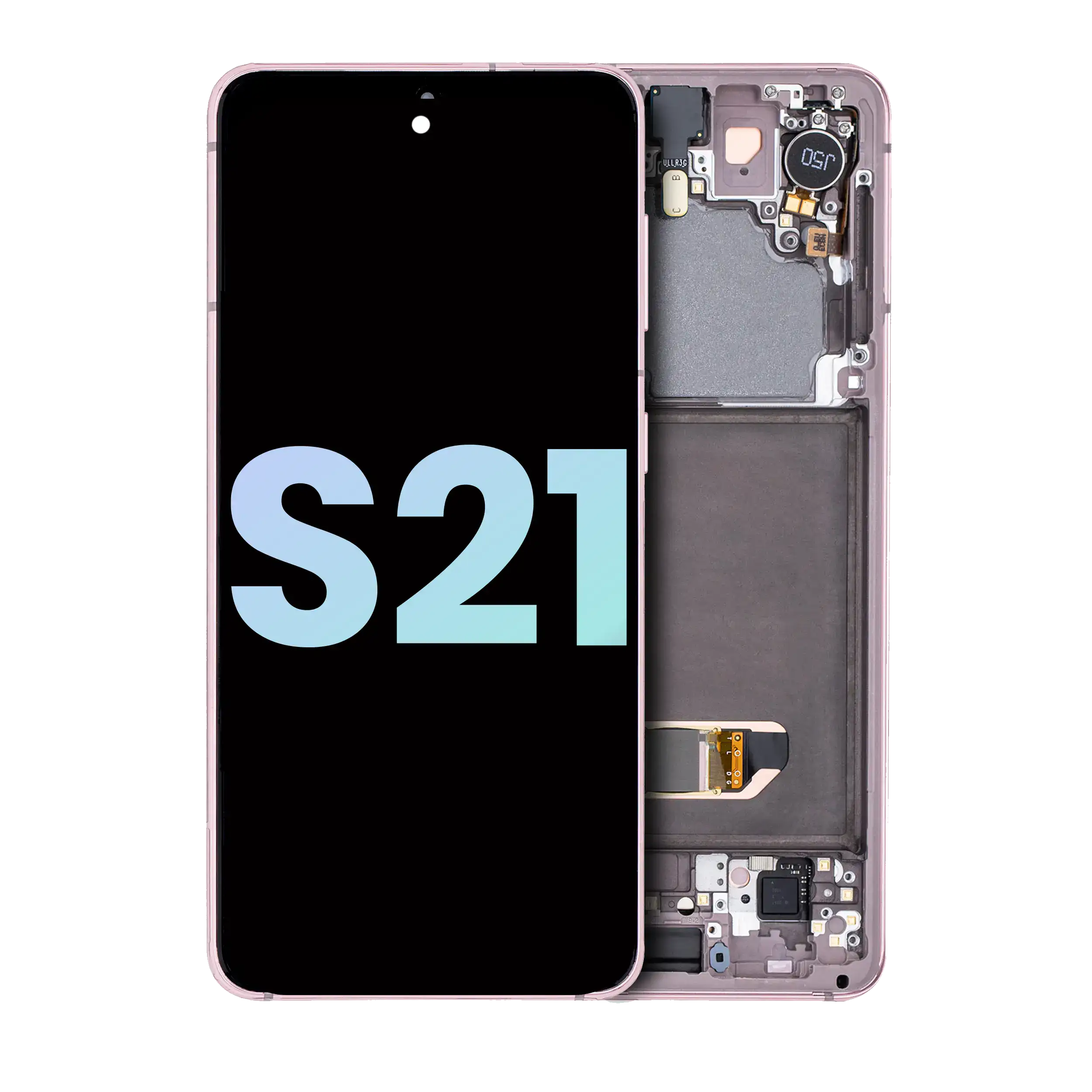 OLED-Display mit Rahmen für Samsung Galaxy S21 5G (Svc Pack) (Phantom Violet)