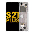 OLED-Display mit Rahmen für Samsung Galaxy S21+ (Refurbished) (Phantom Silver)