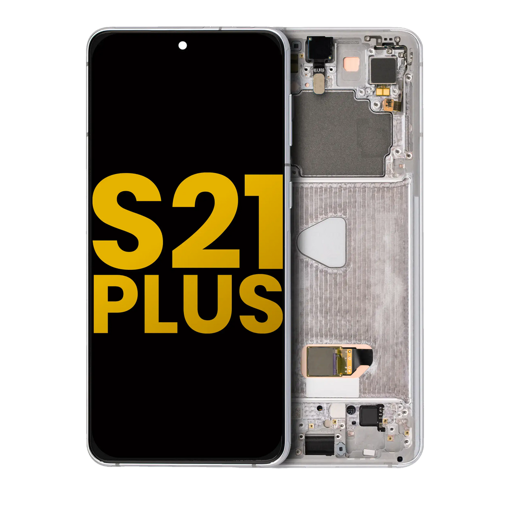 OLED-Display mit Rahmen für Samsung Galaxy S21+ (Refurbished) (Phantom Silver)