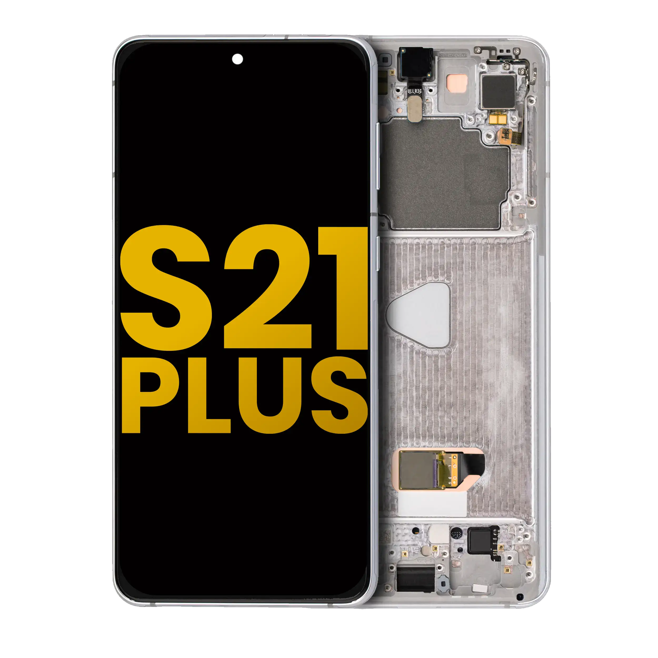 OLED-Display mit Rahmen für Samsung Galaxy S21+ (Refurbished) (Phantom Silver)