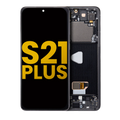 OLED-Display m. Rahmen für Samsung Galaxy S21+ 5G Refurbished Phantom Black
