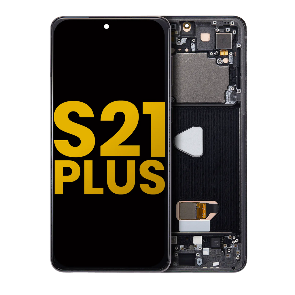 OLED-Display m. Rahmen für Samsung Galaxy S21+ 5G Refurbished Phantom Black