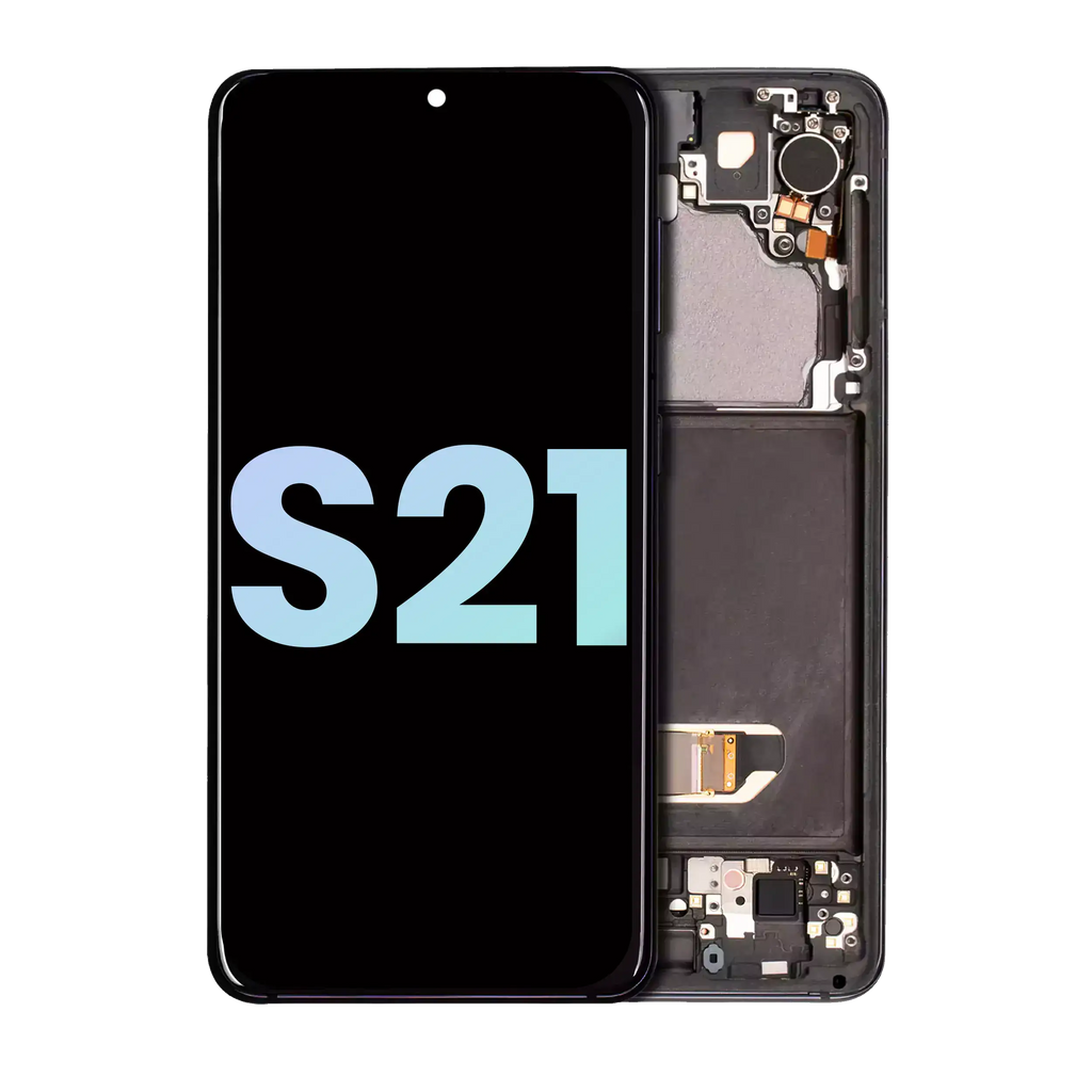OLED-Display mit Rahmen für Samsung Galaxy S21 5G (Service Pack) (Phantom Gray)