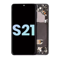 OLED-Display mit Rahmen für Samsung Galaxy S21 5G (Service Pack) (Phantom Gray)