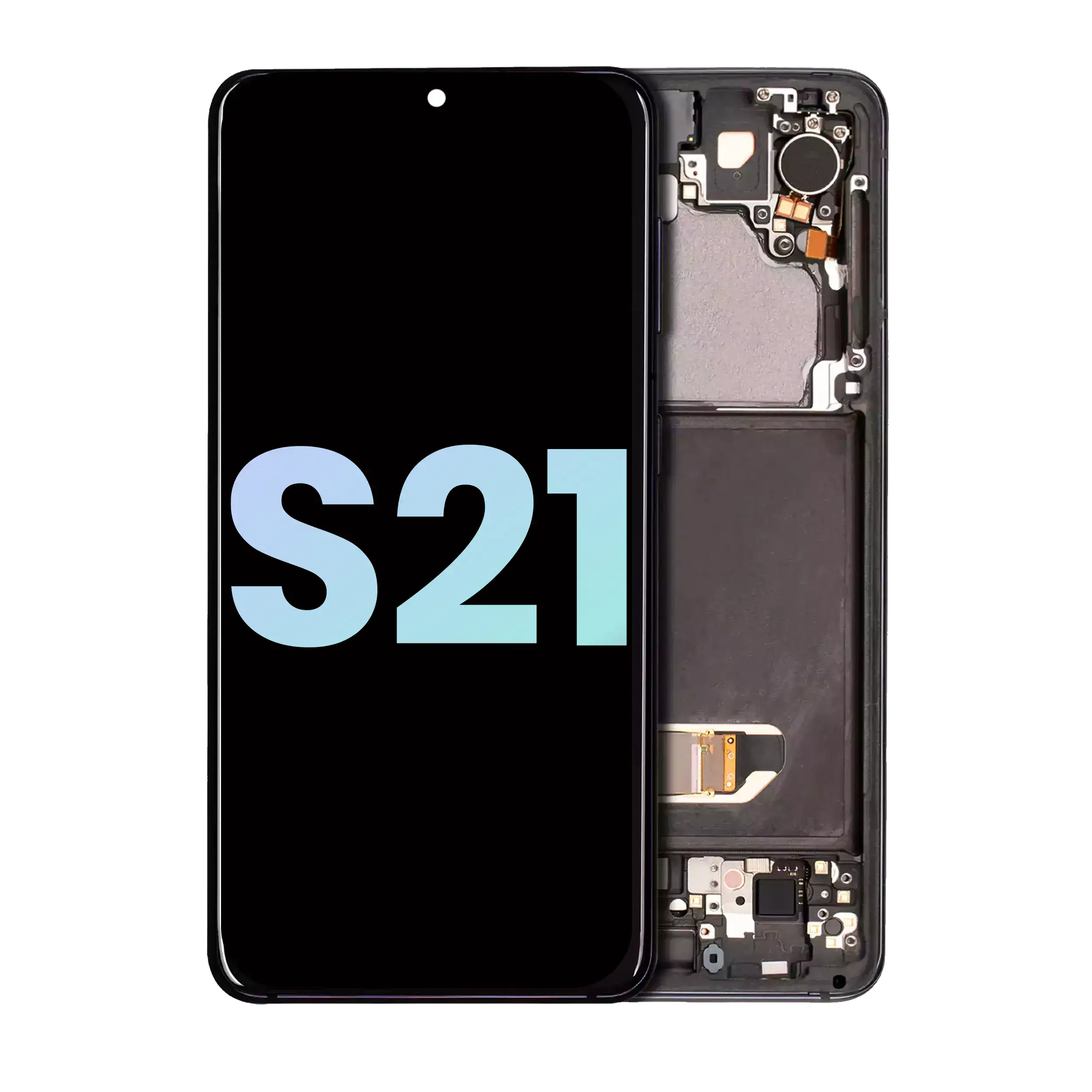 OLED-Display mit Rahmen für Samsung Galaxy S21 5G (Service Pack) (Phantom Gray)