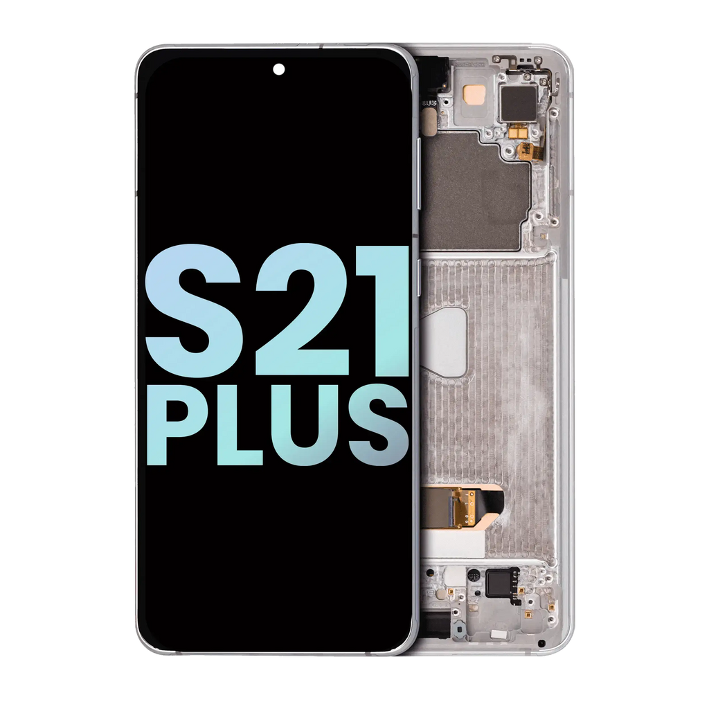 OLED-Display mit Rahmen für Samsung Galaxy S21 Plus Service Pack Phantom Silver